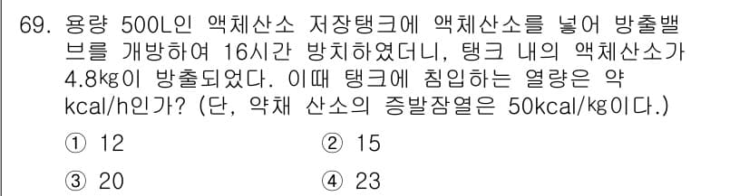 가스기사 2016년 69번 - 정답과 핵심 포인트를 검수 중인 기출문제