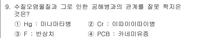 수질환경산업기사 2015년 9번 - 정답과 핵심 포인트를 검수 중인 기출문제