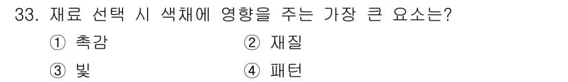컬러리스트기사 2016년 33번 - 정답과 핵심 포인트를 검수 중인 기출문제