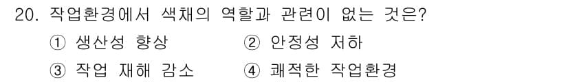 컬러리스트기사 2017년 20번 - 정답과 핵심 포인트를 검수 중인 기출문제