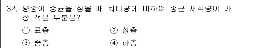 버섯종균기능사 2015년 32번 - 정답과 핵심 포인트를 검수 중인 기출문제