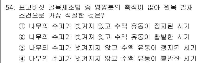버섯종균기능사 2015년 54번 - 정답과 핵심 포인트를 검수 중인 기출문제