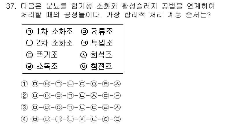 폐기물처리기사 2017년 37번 - 정답과 핵심 포인트를 검수 중인 기출문제