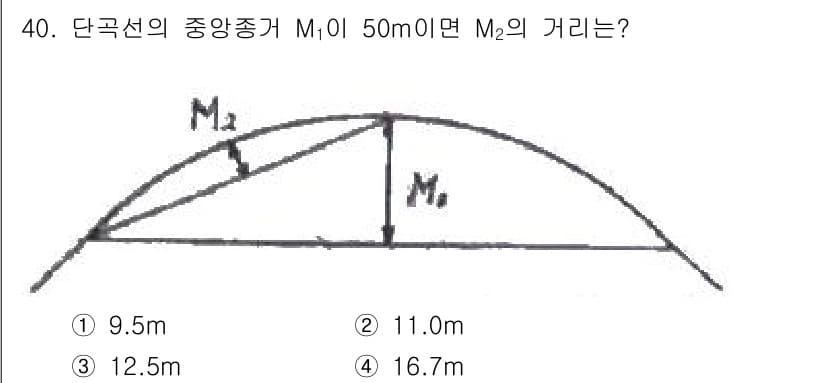 측량기능사 2015년 40번 - 정답과 핵심 포인트를 검수 중인 기출문제