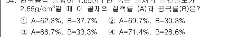건설재료시험기사 2017년 55번 - 정답과 핵심 포인트를 검수 중인 기출문제