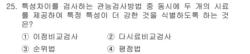식품산업기사 2015년 25번 - 정답과 핵심 포인트를 검수 중인 기출문제
