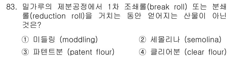 식품산업기사 2016년 84번 - 정답과 핵심 포인트를 검수 중인 기출문제