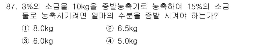 식품산업기사 2016년 88번 - 정답과 핵심 포인트를 검수 중인 기출문제