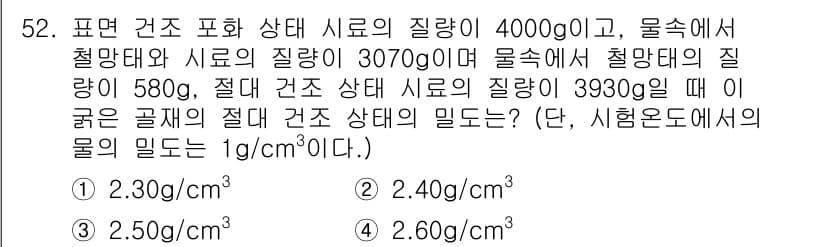 콘크리트기능사 2015년 52번 - 정답과 핵심 포인트를 검수 중인 기출문제