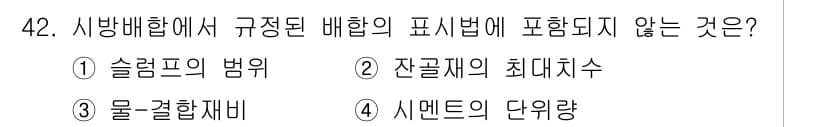 콘크리트기능사 2016년 42번 - 정답과 핵심 포인트를 검수 중인 기출문제