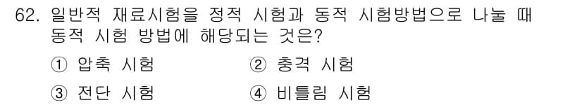 금속재료산업기사 2015년 62번 - 정답과 핵심 포인트를 검수 중인 기출문제