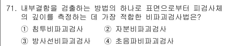 금속재료산업기사 2015년 71번 - 정답과 핵심 포인트를 검수 중인 기출문제