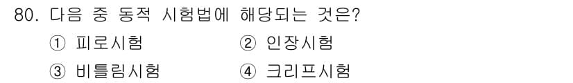 금속재료산업기사 2016년 80번 - 정답과 핵심 포인트를 검수 중인 기출문제