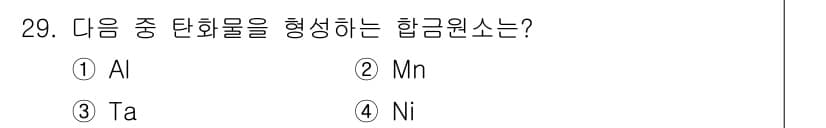 금속재료산업기사 2017년 29번 - 정답과 핵심 포인트를 검수 중인 기출문제