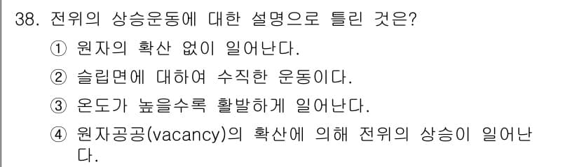 금속재료산업기사 2017년 38번 - 정답과 핵심 포인트를 검수 중인 기출문제