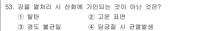금속재료산업기사 2017년 53번 - 정답과 핵심 포인트를 검수 중인 기출문제