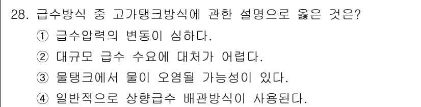건축설비기사 2016년 28번 - 정답과 핵심 포인트를 검수 중인 기출문제