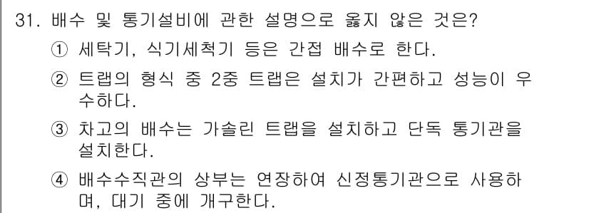 건축설비기사 2016년 31번 - 정답과 핵심 포인트를 검수 중인 기출문제