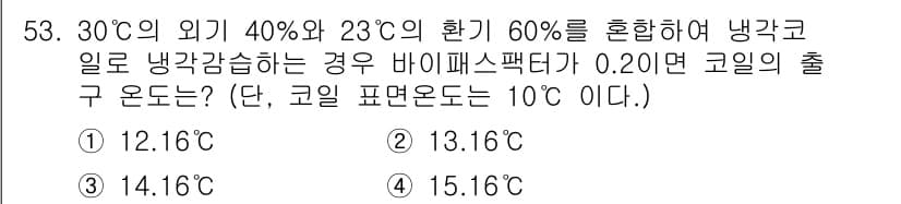 건축설비기사 2017년 53번 - 정답과 핵심 포인트를 검수 중인 기출문제
