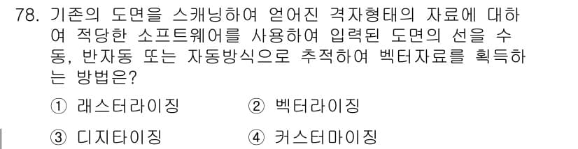 측량및지형공간정보기사 2016년 78번 - 정답과 핵심 포인트를 검수 중인 기출문제