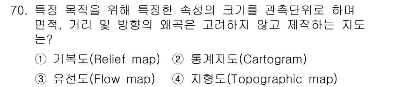 측량및지형공간정보기사 2017년 70번 - 정답과 핵심 포인트를 검수 중인 기출문제