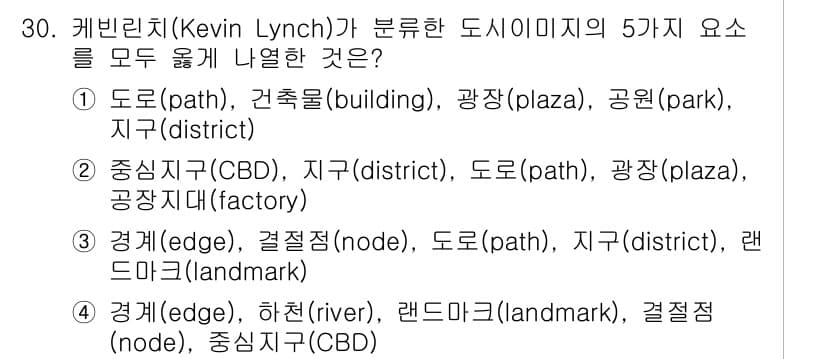 도시계획기사 2016년 30번 - 정답과 핵심 포인트를 검수 중인 기출문제