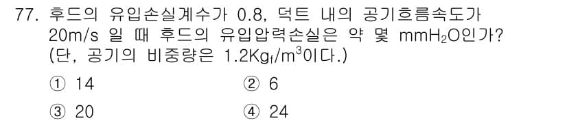 산업위생관리산업기사 2015년 77번 - 정답과 핵심 포인트를 검수 중인 기출문제