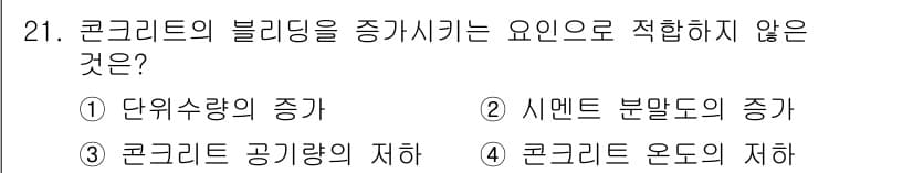 콘크리트기사 2015년 21번 - 정답과 핵심 포인트를 검수 중인 기출문제