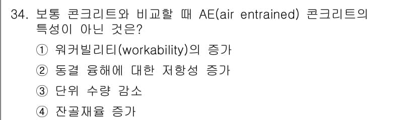 콘크리트기사 2015년 35번 - 정답과 핵심 포인트를 검수 중인 기출문제
