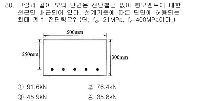 콘크리트기사 2015년 82번 - 먼저 문제의 핵심 조건과 판단 기준을 차례대로 정리해야 합니다. 제시된 ... 에 관한 핵심 기출문제