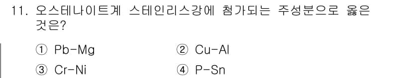 제선기능사 2015년 11번 - 정답과 핵심 포인트를 검수 중인 기출문제