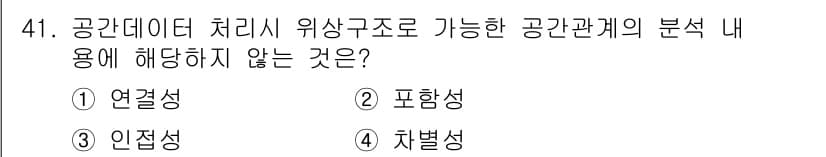 지적산업기사 2016년 41번 - 정답과 핵심 포인트를 검수 중인 기출문제