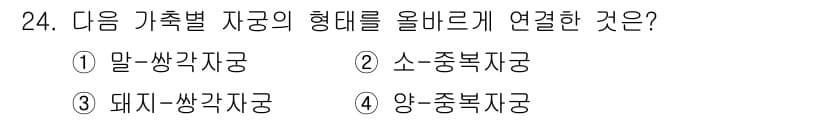 축산기사 2015년 24번 - 정답과 핵심 포인트를 검수 중인 기출문제