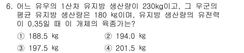 축산기사 2016년 6번 - 정답과 핵심 포인트를 검수 중인 기출문제