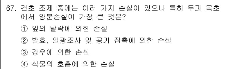 축산기사 2016년 71번 - 정답과 핵심 포인트를 검수 중인 기출문제