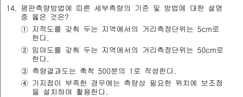 지적기사 2016년 14번 - 정답과 핵심 포인트를 검수 중인 기출문제