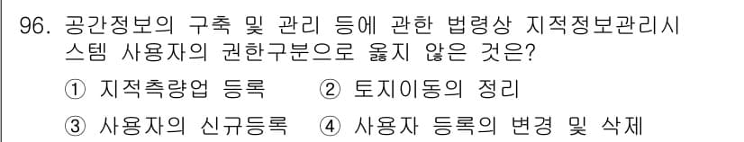 지적기사 2017년 96번 - 정답과 핵심 포인트를 검수 중인 기출문제