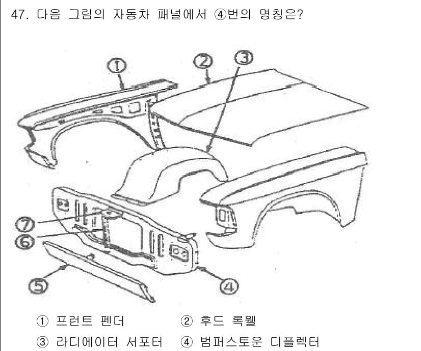 자동차차체수리기능사 2016년 47번 - 정답과 핵심 포인트를 검수 중인 기출문제