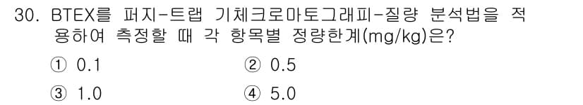 토양환경기사 2017년 30번 - 정답과 핵심 포인트를 검수 중인 기출문제