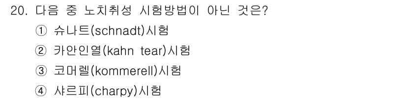 자기비파괴검사기사(구) 2015년 20번 - 정답과 핵심 포인트를 검수 중인 기출문제