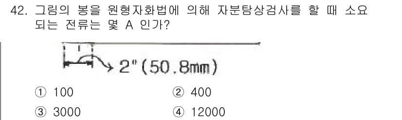 자기비파괴검사기사(구) 2016년 42번 - 정답과 핵심 포인트를 검수 중인 기출문제