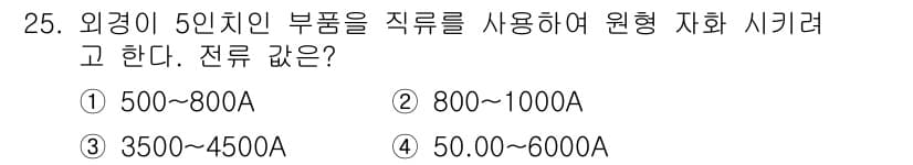 자기비파괴검사기사(구) 2017년 25번 - 정답과 핵심 포인트를 검수 중인 기출문제