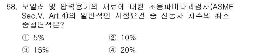 초음파비파괴검사기사(구) 2015년 68번 - 정답과 핵심 포인트를 검수 중인 기출문제