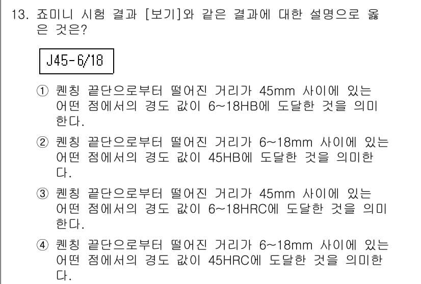 초음파비파괴검사기사(구) 2016년 13번 - 정답과 핵심 포인트를 검수 중인 기출문제