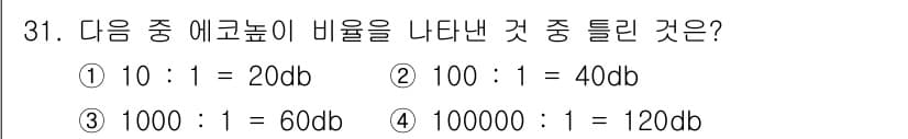 초음파비파괴검사기사(구) 2017년 31번 - 정답과 핵심 포인트를 검수 중인 기출문제