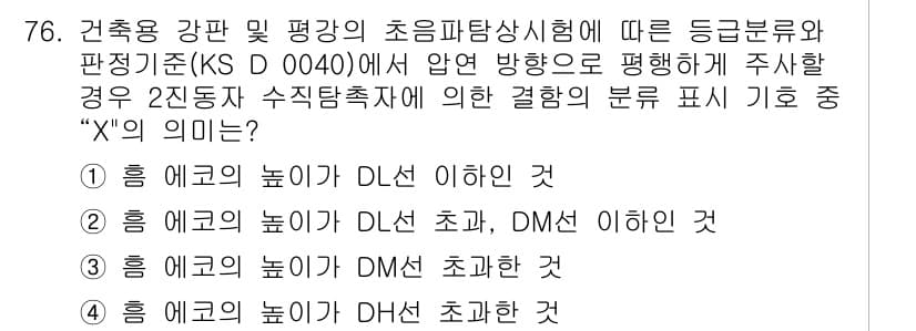 초음파비파괴검사기사 2017년 76번 - 정답과 핵심 포인트를 검수 중인 기출문제