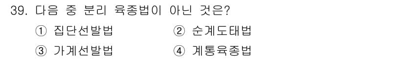 종자기능사 2016년 39번 - 정답과 핵심 포인트를 검수 중인 기출문제