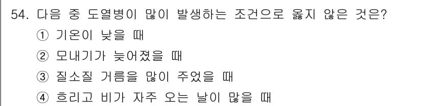 종자기능사 2016년 54번 - 정답과 핵심 포인트를 검수 중인 기출문제