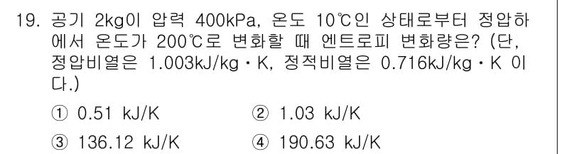 에너지관리산업기사 2017년 19번 - 정답과 핵심 포인트를 검수 중인 기출문제