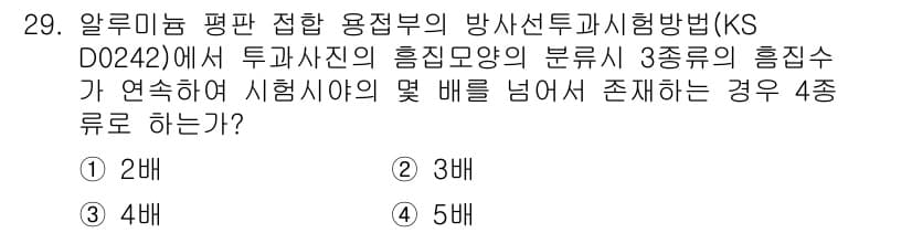방사선비파괴검사기능사 2015년 29번 - 정답과 핵심 포인트를 검수 중인 기출문제
